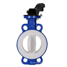 Bundor Cast Iron 4 Inch PTFE Seal Wafer Type Butterfly Valve With Cad Drawing